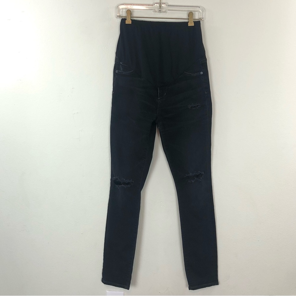 Citizens of Humanity Belly Panel Distressed Denim Jeans